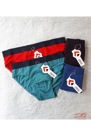 Мужские однотонные классические хлопковые трусы Taso 3567 размер XL