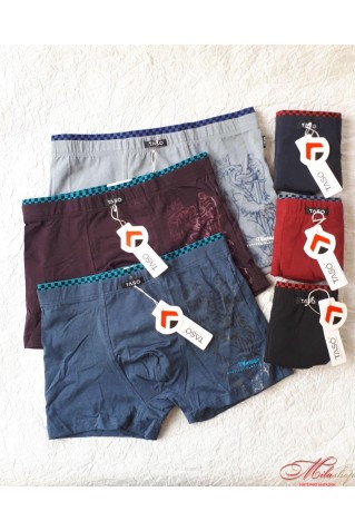 Мужские трусы боксеры Taso 5660 Хлопок + бамбук 