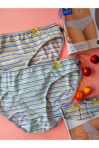 Хлопковые трусики слип Key LPR-398