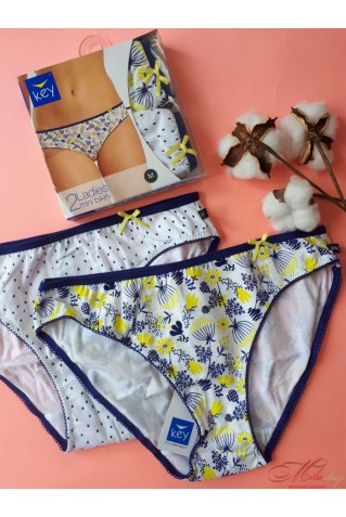 Хлопковые трусики слип Key LPR-571