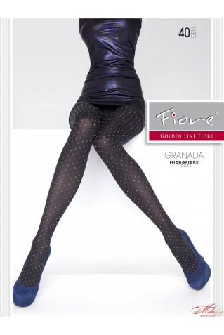 Непрозрачные колготки с гороховым орнаментом Fiore GRANADA 40den