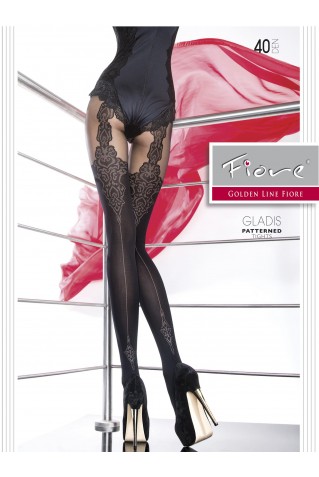 Колготки с имитацией чулок со швом Fiore GLADIS 40den