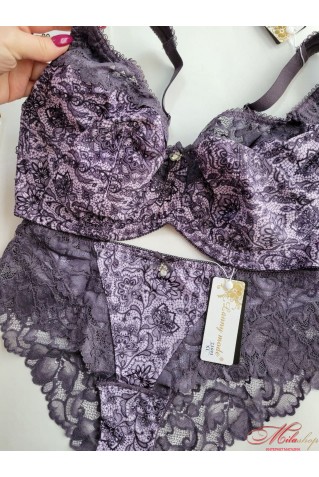 Бюстгальтер з додаванням бавовни Lanny Mode 11693 на чашку 85G фіолетовий колір