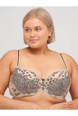 Бюстгальтер напівпоролон Lanny Mode 11891 75С бежево-чорний
