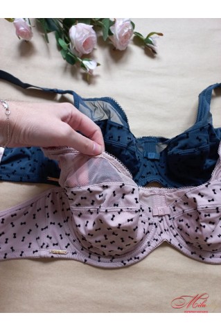 Бюстгальтер с мягкой чашкой и сеточкой на верхней детали Lanny Mode 11928 пудра