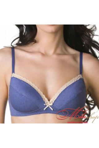 Бюстгальтер без каркасов из эластичного меланжевого полотна Milavitsa 12273