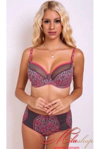 Бюстгальтер з ущільненою чашкою та м'якою сіточкою на верхній деталі Lanny Mode 12781 F чашка