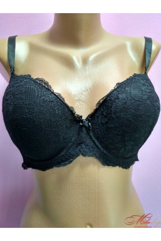 Бюстгальтер 16040D дублированная чашка черный