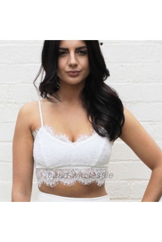 Ажурный топ в белом цвете 30005