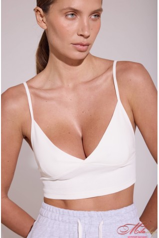 Топ на тонких бретельках в рубчик Luna L041r  Velia