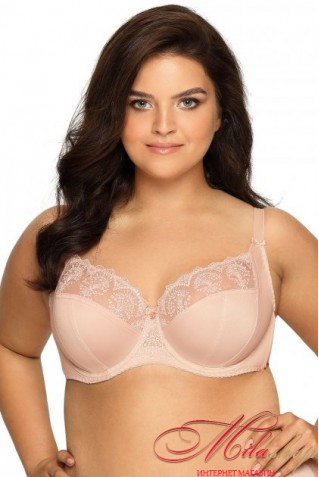 Гладкий бюстгальтер з м'якою чашкою прикрашений мереживом AVA 1922