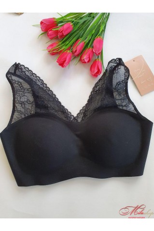 Бесшовный топ-бюстгальтер с кружевом Luna 1516