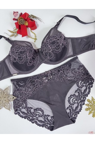 Комплект з напівпоролоновою чашкою Lanny Mode 11453+51453 фіолетовий 