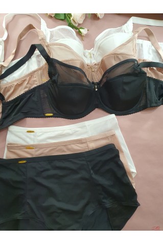 Гладкий комплект з чашкою напівпоролон та мікросіточкою Lanny Mode 11829+55829