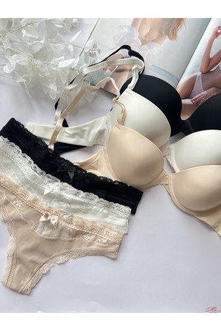 Комплект на тонком поролоне и стринги Onita de Mas (Donafen) 6669+73152