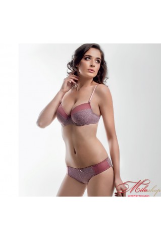 Комплект с гладким бюстгальтером и трусиками брифами Luna 4145
