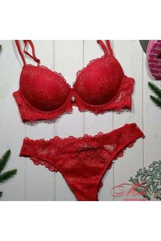 Элегантный кружевной комплект Anabel Arto 7008-009 red 80B