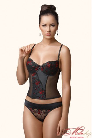 Эротический корсет с вышивкой Ангела 1062