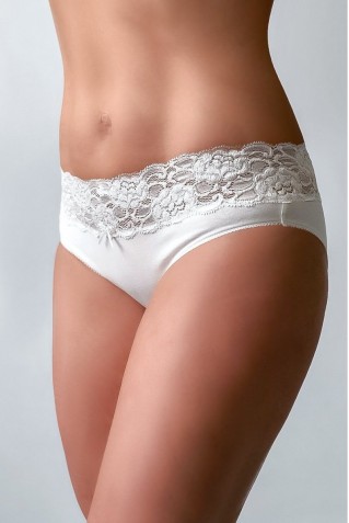 Бавовняні трусики сліпи з мереживним поясом Marsana 01-121