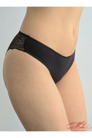 Женские трусики бразилиана хлопок и кружево Marsana 01-224