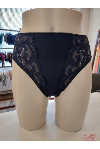 Высокие трусики слипы хлопок с кружевом Marsana 01-225