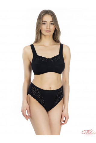 Високі трусики сліпи з мікрофібри та мережива Lauma 01810