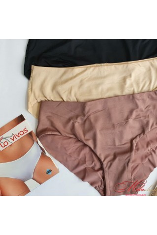 Безшовные трусики со средней линией талии La Vivas 10169