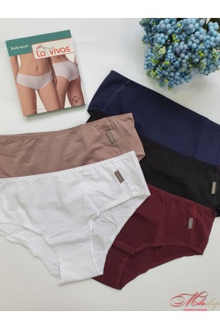 Жіночі бавовняні трусики з широким боком La Vivas 10178