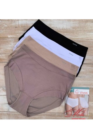 Прекрасні високі бавовняні трусики сліпи La Vivas 10191