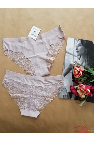 Трусики-бразилиана из микрофибры и кружева Onita de Mas 1028 (Donafen)