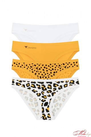 Жіночі бавовняні трусики сліпи Obrana (Anabel Arto) 200-30 білий леопард