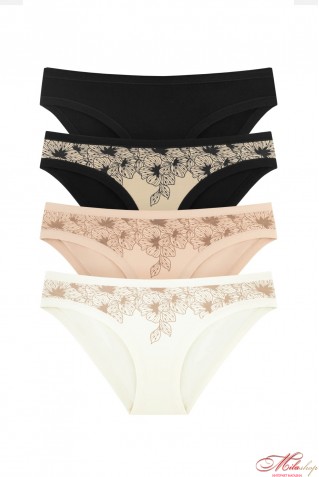 Комплект жіночих бавовняних трусиків сліпів 4шт Obrana (Anabel Arto) 200-30 