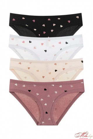 Жіночі бавовняні трусики Obrana (Anabel Arto) 200-30 серця