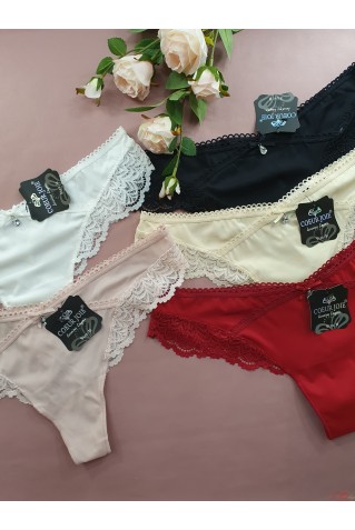 Женские трусики бразилиана с кружевом Coeur Joie 2011
