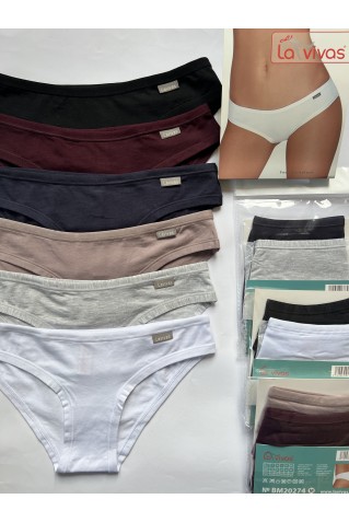Зручні жіночі трусики з бавовни La Vivas 20274
