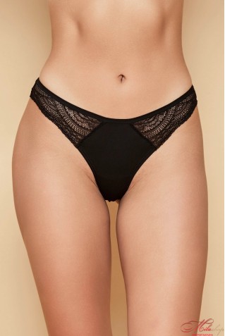 Бавовняні трусики стрінги з мереживом Obrana (Anabel Arto) 204-12