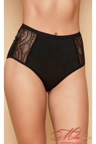 Бавовняні високі трусики сліпи зі вставками з мережива Obrana (Anabel Arto) 204-36