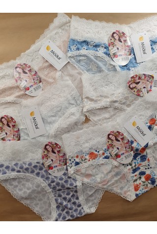 Трусики сліпи з модала з мереживом 26486 DCGIRL (Польща)