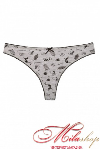 Трусики стринги из хлопка с принтом Jasmine Lingerie 5105/4 Сeril