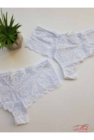 Кружевные трусики-бразилиана Lanny Mode 51134 М белый