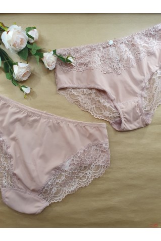 Трусики сліпи з мікрофібри та мережива Lanny Mode 55676