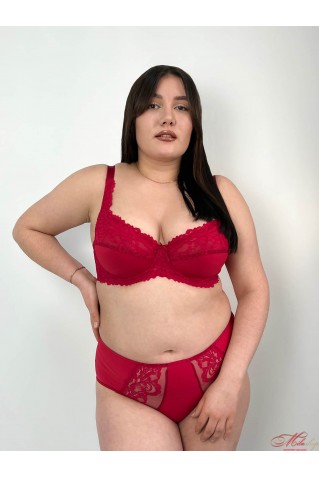 Трусики сліпи з мікрофібри та мережива Lauma 58K52