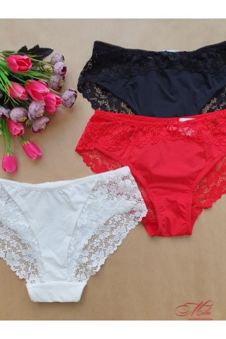 Трусики з мікрофібри з мереживом Annajolly 60693