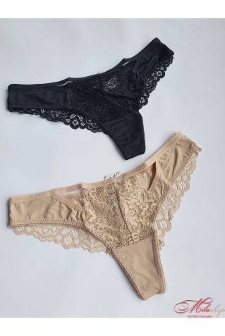 Красиві трусики з мікрофібри з мереживом Annajolly 60718