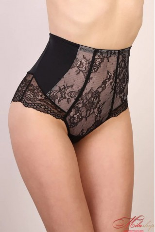 Високі трусики сліпи з мікрофібри з мереживом Orhideja 662-186
