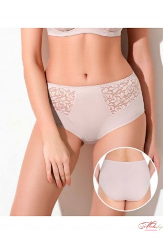 Високі трусики сліпи з мікрофібри та мережива Lauma 66A51