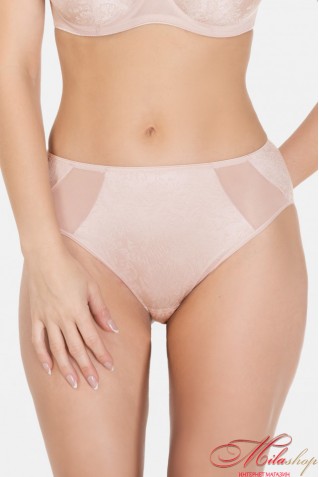 Высокие трусики слипы из микрофибры с микросеточкой ROSME 722033