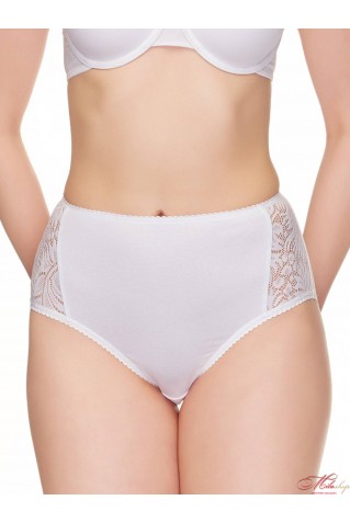 Высокие трусики слипы из хлопка и кружева Lauma 95J50