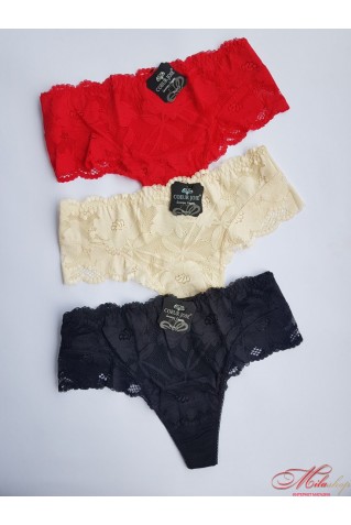 Высокие трусики-стринги с легкой коррекцией животика Coeur Joie 9813