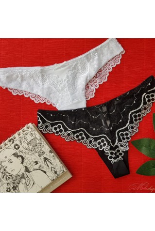 Трусики бразилиана из кружева Annajolly 9852 S синие